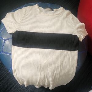 Jenni Kayne Cream Ribbed Knit Top